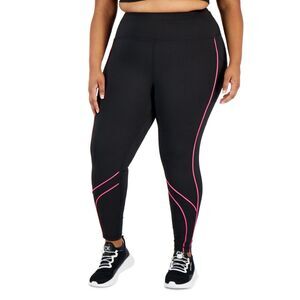 Ideology Plus Size Colorblocked Compression 7/8 Leggings, Created for Macy's - B